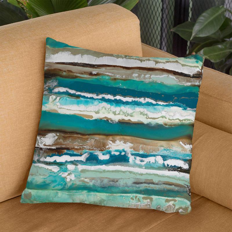 Ocean Layers 1 Throw Pillow By Blakely Bering