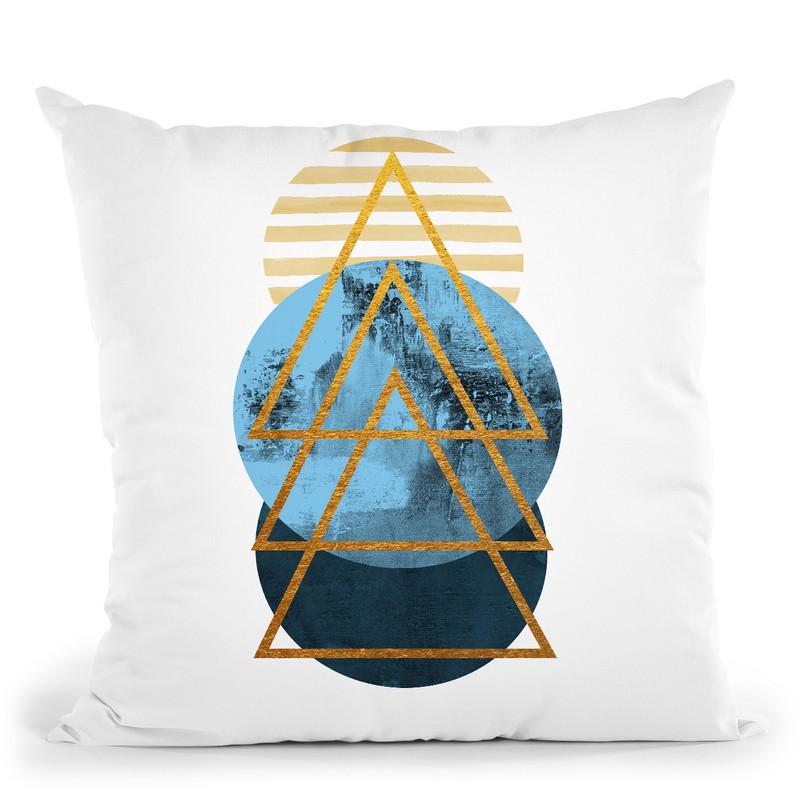 Water Sky Geometric Throw Pillow By Blakely Bering