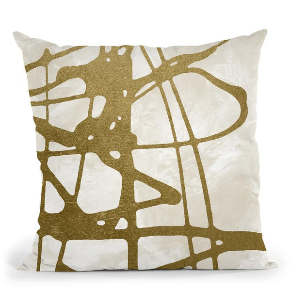 Gold & White 3 Throw Pillow By Blakely Bering