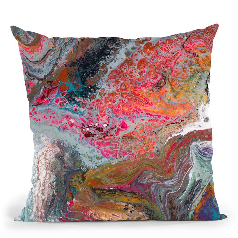 Colorful Comtemporary 2 Throw Pillow By Blakely Bering