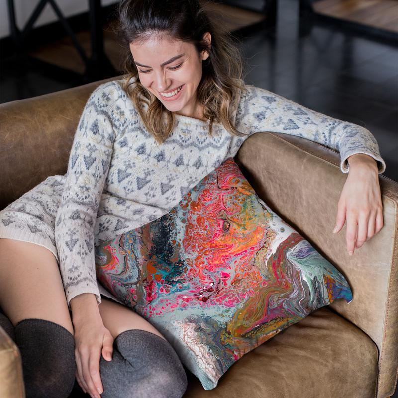 Colorful Comtemporary 2 Throw Pillow By Blakely Bering