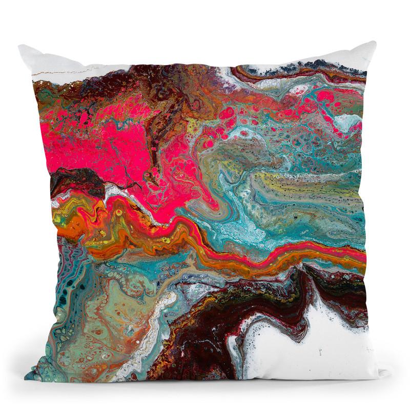 Colorful Comtemporary 3 Throw Pillow By Blakely Bering