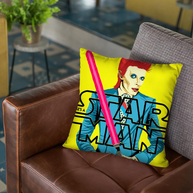 Theres A Starman Throw Pillow By Butche Billy