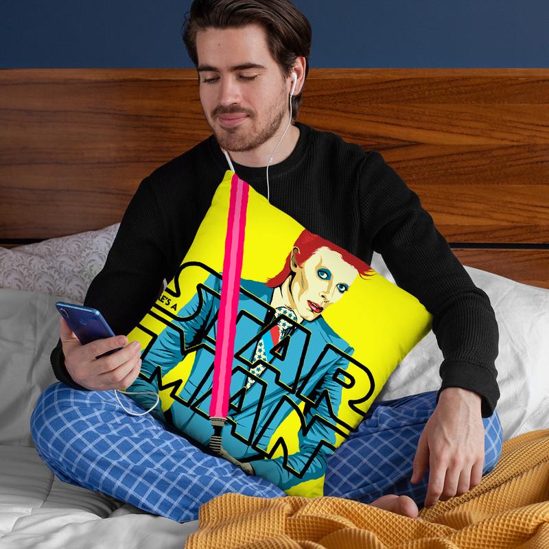 Theres A Starman Throw Pillow By Butche Billy
