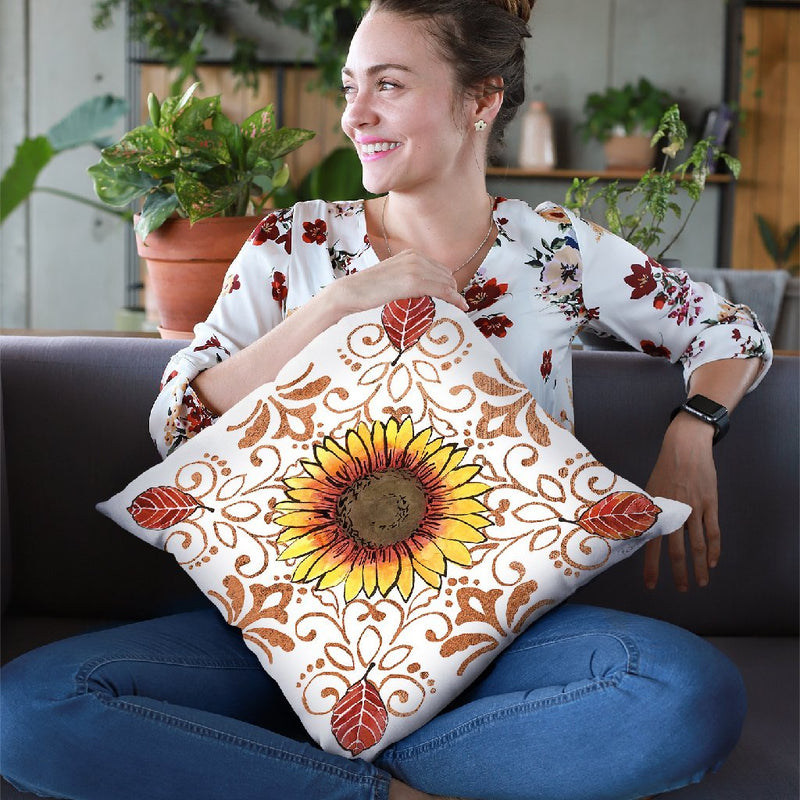 October Garden Vii Throw Pillow By Beth Grove