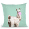 Baby Llama Blowing Bubble Gum Throw Pillow by Big Nose Work