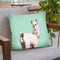 Baby Llama Blowing Bubble Gum Throw Pillow by Big Nose Work