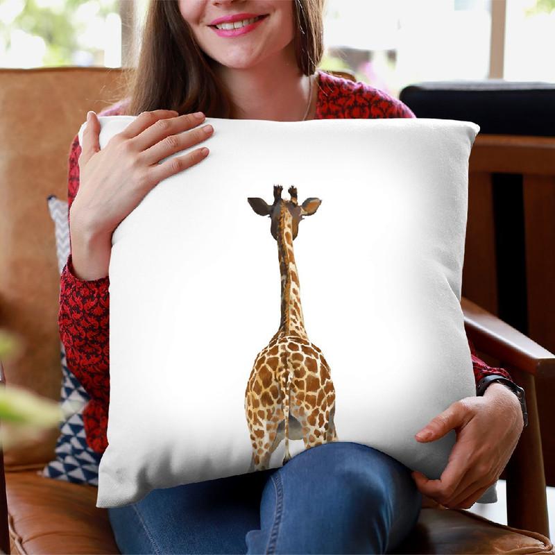 Giraffe Butt Throw Pillow by Big Nose Work