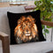 Lion in Black Throw Pillow by Big Nose Work
