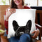 Peeking Bulldog Throw Pillow by Big Nose Work