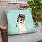 Pilot Llama in Green Throw Pillow by Big Nose Work