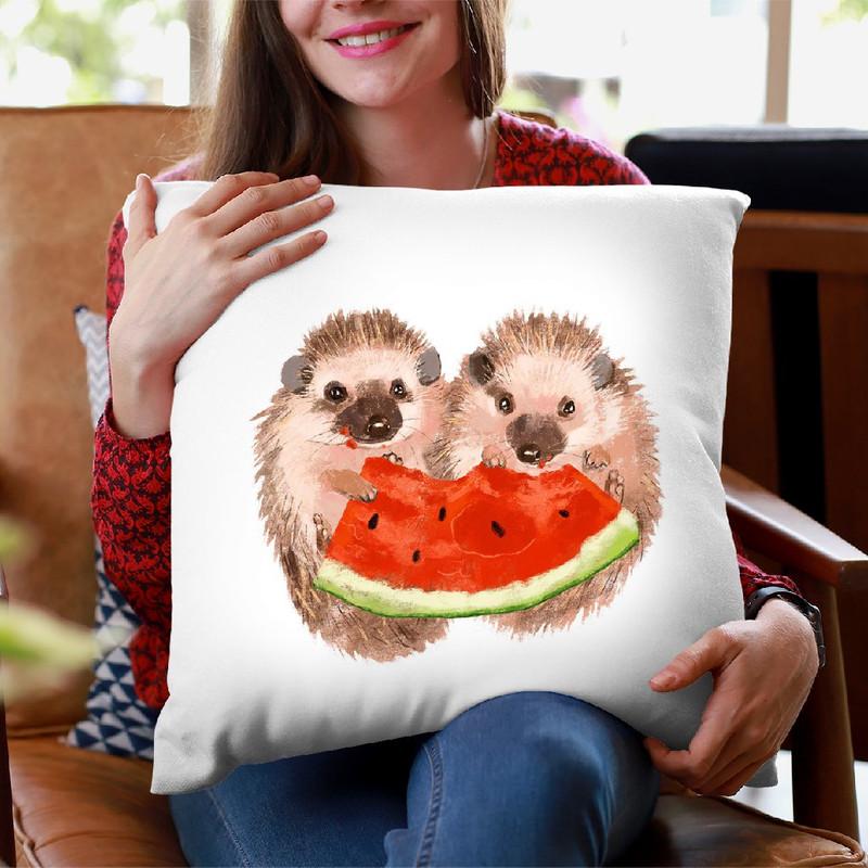 Sharing Throw Pillow by Big Nose Work