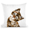 Baby Cat Throw Pillow by Big Nose Work