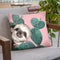 Sneaky Baby Sloth with Cactus Throw Pillow by Big Nose Work