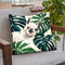 Sneaky Llama with Monstera Throw Pillow by Big Nose Work
