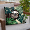 Sneaky Sloth with Monstera Throw Pillow by Big Nose Work