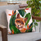 Baby Fox in Bird of Paradise Throw Pillow by Big Nose Work