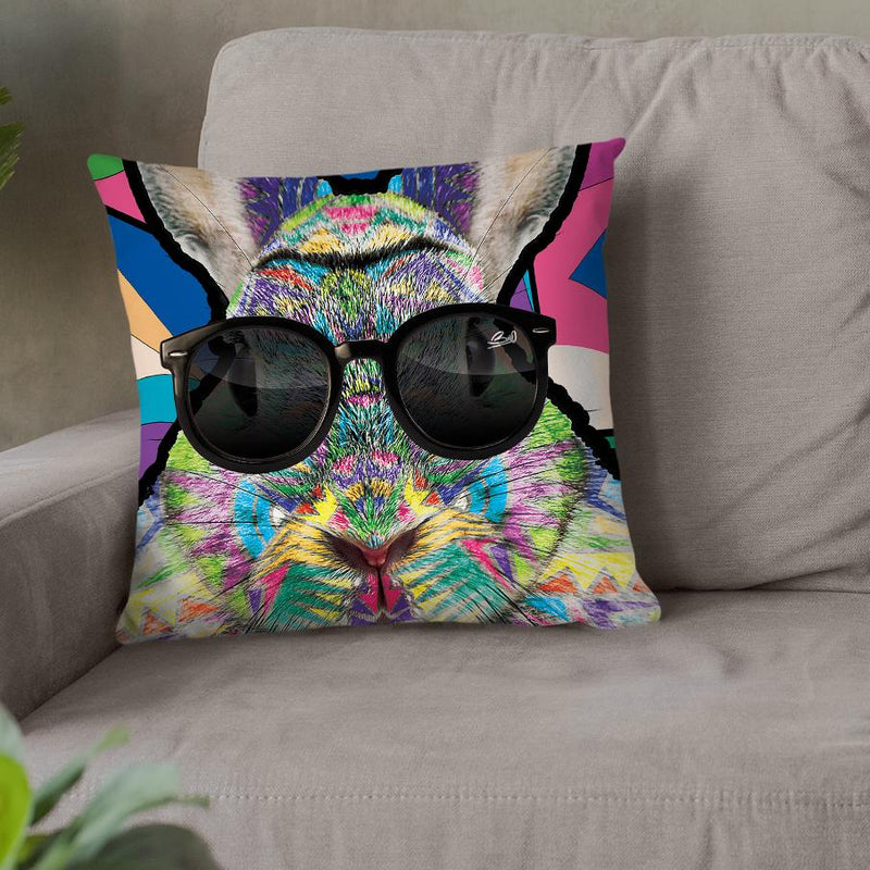 Animalstarz- Bunny Throw Pillow By Baro Sarre