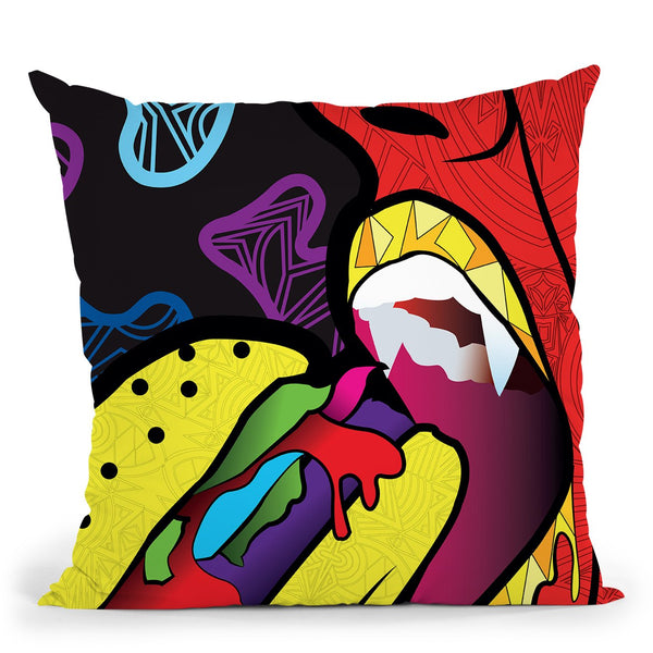 Pop-Poison Throw Pillow By Baro Sarre