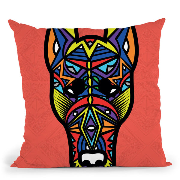 Doberman-Sauvage Throw Pillow By Baro Sarre