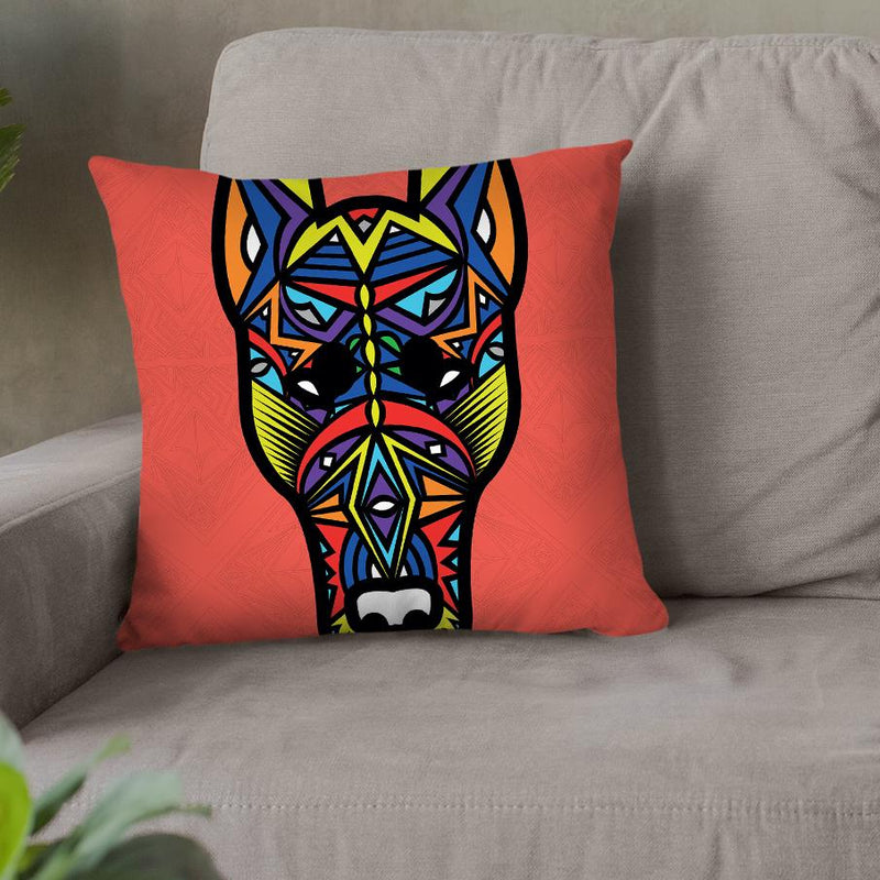 Doberman-Sauvage Throw Pillow By Baro Sarre