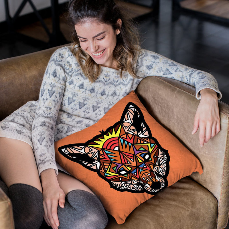 Fox-Sauvage Throw Pillow By Baro Sarre
