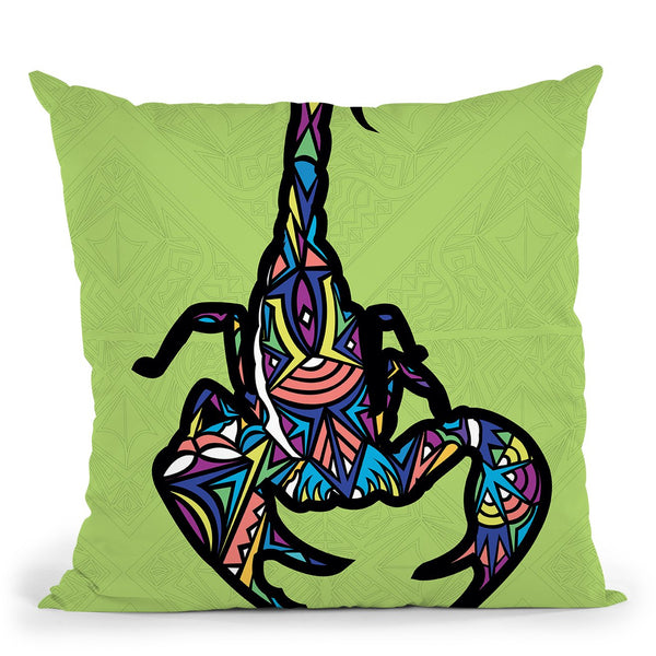 Scorpion-Sauvage Throw Pillow By Baro Sarre