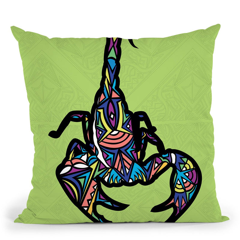 Scorpion-Sauvage Throw Pillow By Baro Sarre