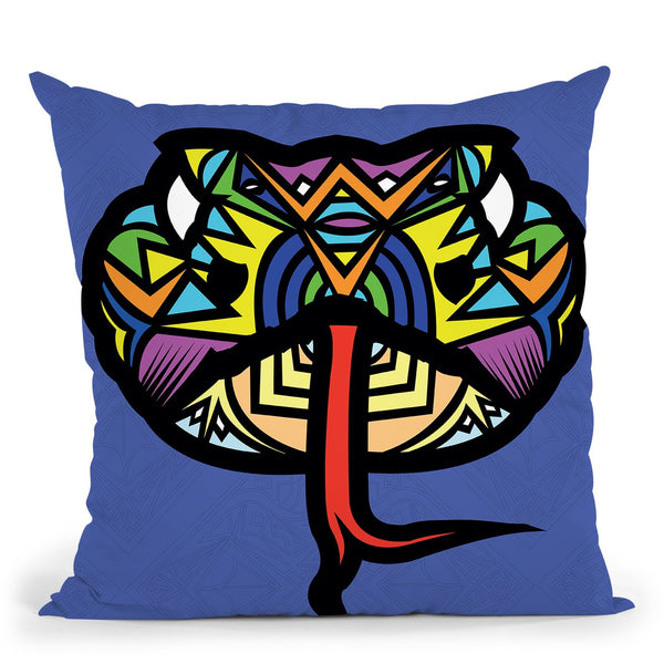 Snake-Sauvage Throw Pillow By Baro Sarre