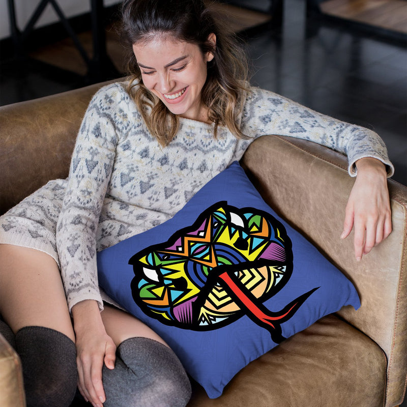 Snake-Sauvage Throw Pillow By Baro Sarre