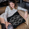 Vagues-Blanc-Noir Throw Pillow By Baro Sarre