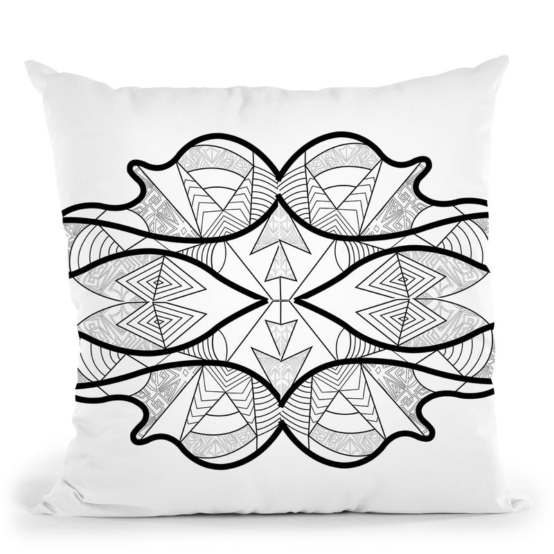 Vagues-Noir-Blanc Throw Pillow By Baro Sarre