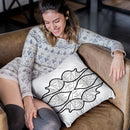 Vagues-Noir-Blanc Throw Pillow By Baro Sarre