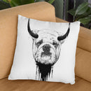 Bull Dog Throw Pillow By Balazs Solti