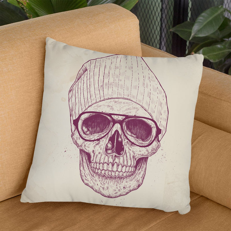 Cool Skull Throw Pillow By Balazs Solti