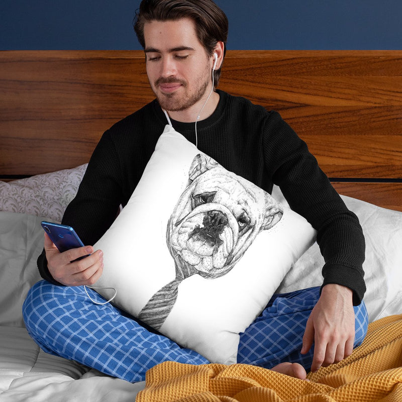 Cool Dog Throw Pillow By Balazs Solti