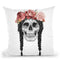 Festival Skull Throw Pillow By Balazs Solti