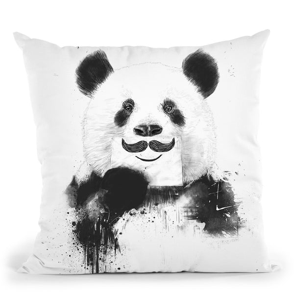 Funny Panda Throw Pillow By Balazs Solti