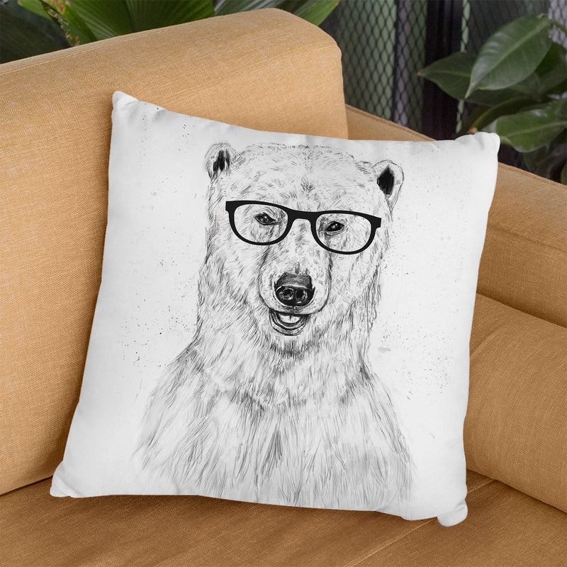 Geek Bear Throw Pillow By Balazs Solti