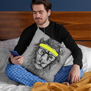 Hipster Lion Gray Throw Pillow By Balazs Solti