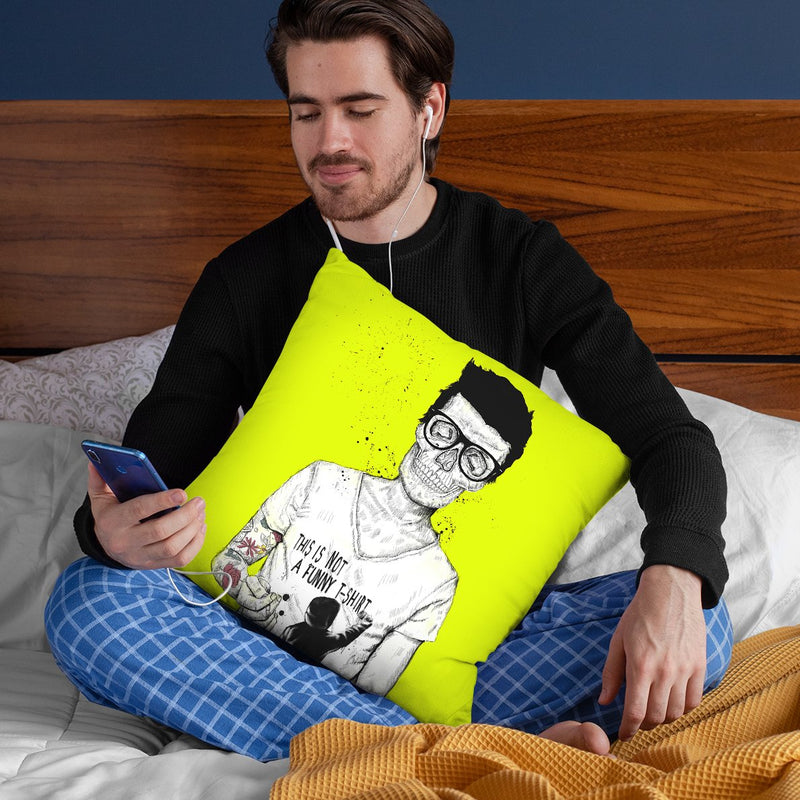 Hipsters Not Dead Color Throw Pillow By Balazs Solti