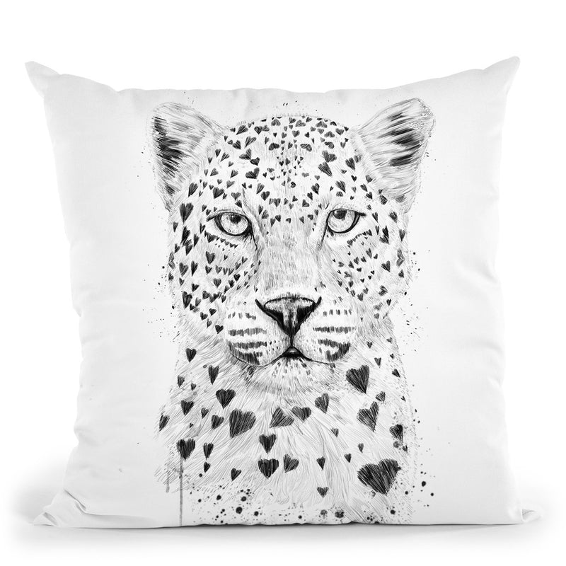 Lovely Leopard Throw Pillow By Balazs Solti