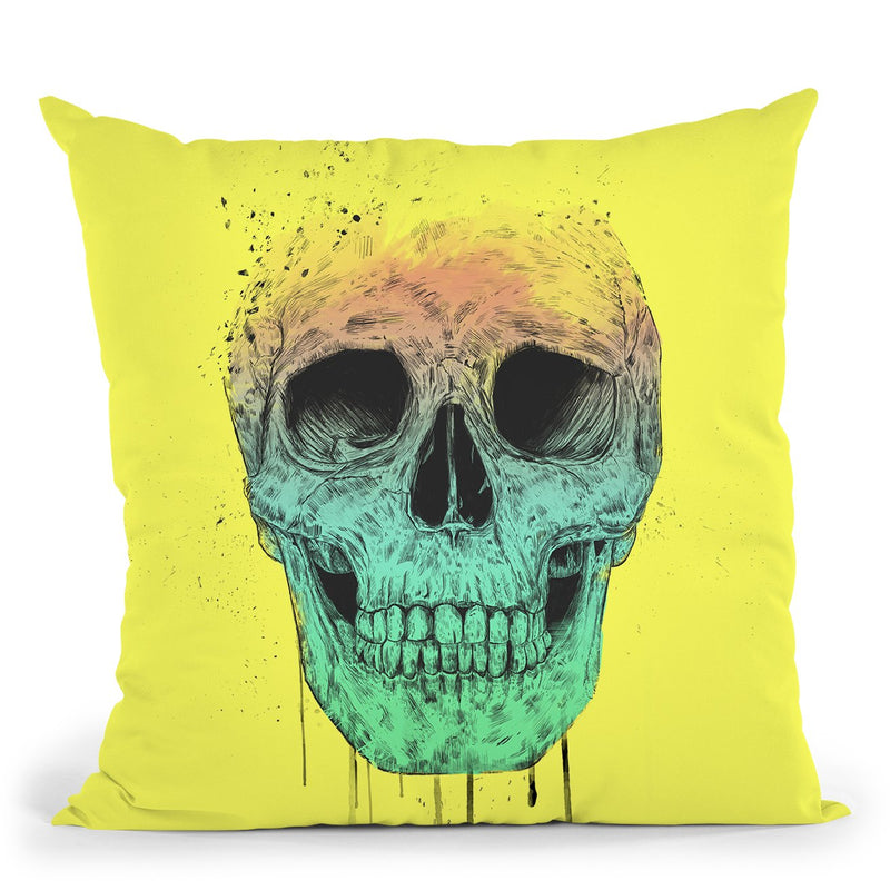 Pop Art Skull Throw Pillow By Balazs Solti