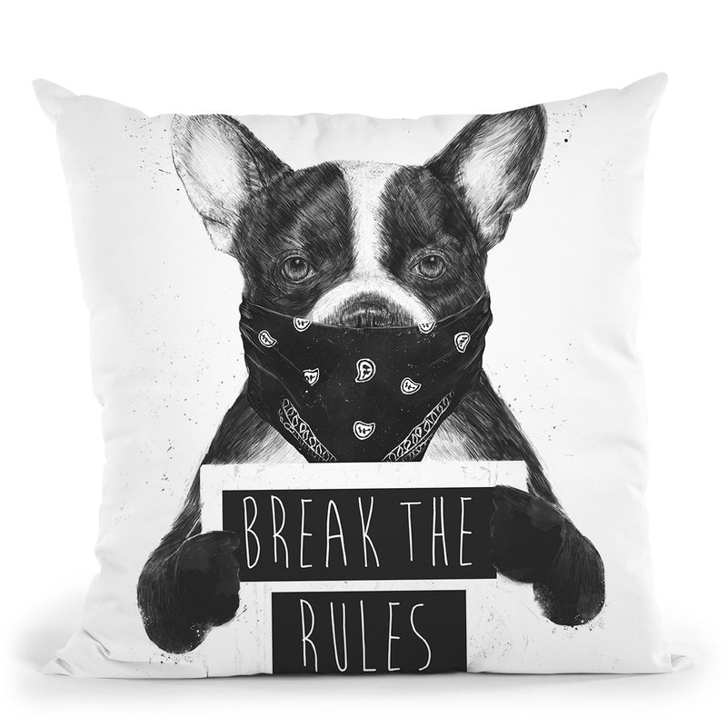 Rebel Dog Throw Pillow By Balazs Solti