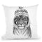 Siberian Tiger 1-1 Bw Throw Pillow By Balazs Solti