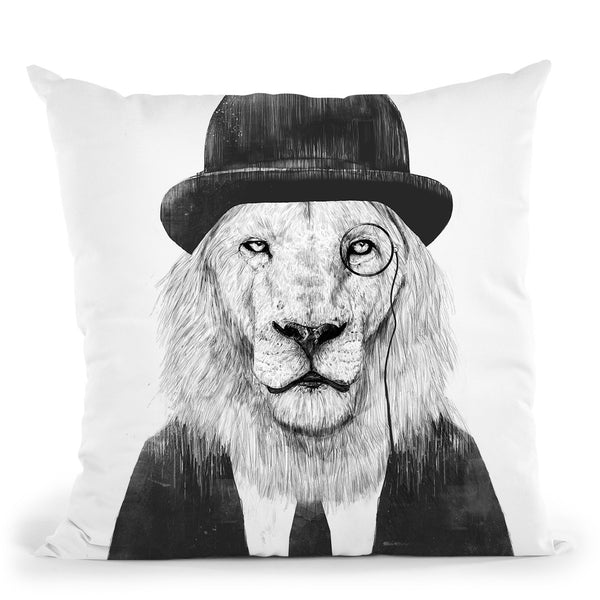 Sir Lion Throw Pillow By Balazs Solti