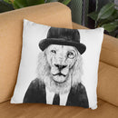 Sir Lion Throw Pillow By Balazs Solti