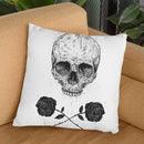 Skull N Roses Throw Pillow By Balazs Solti