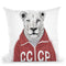 Soviet Lion Throw Pillow By Balazs Solti