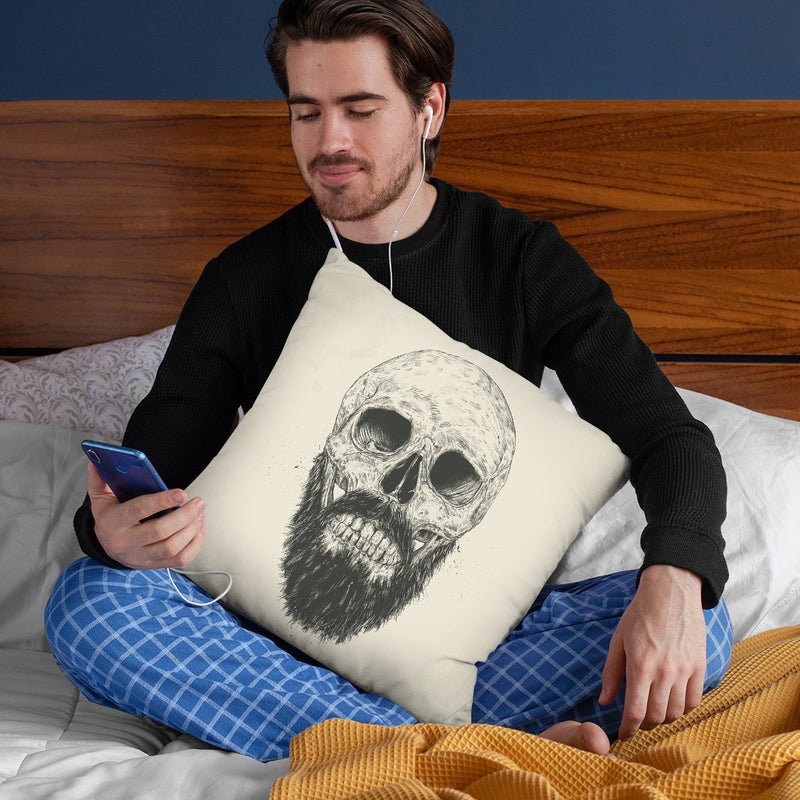 The Beard Is Not Dead Throw Pillow By Balazs Solti
